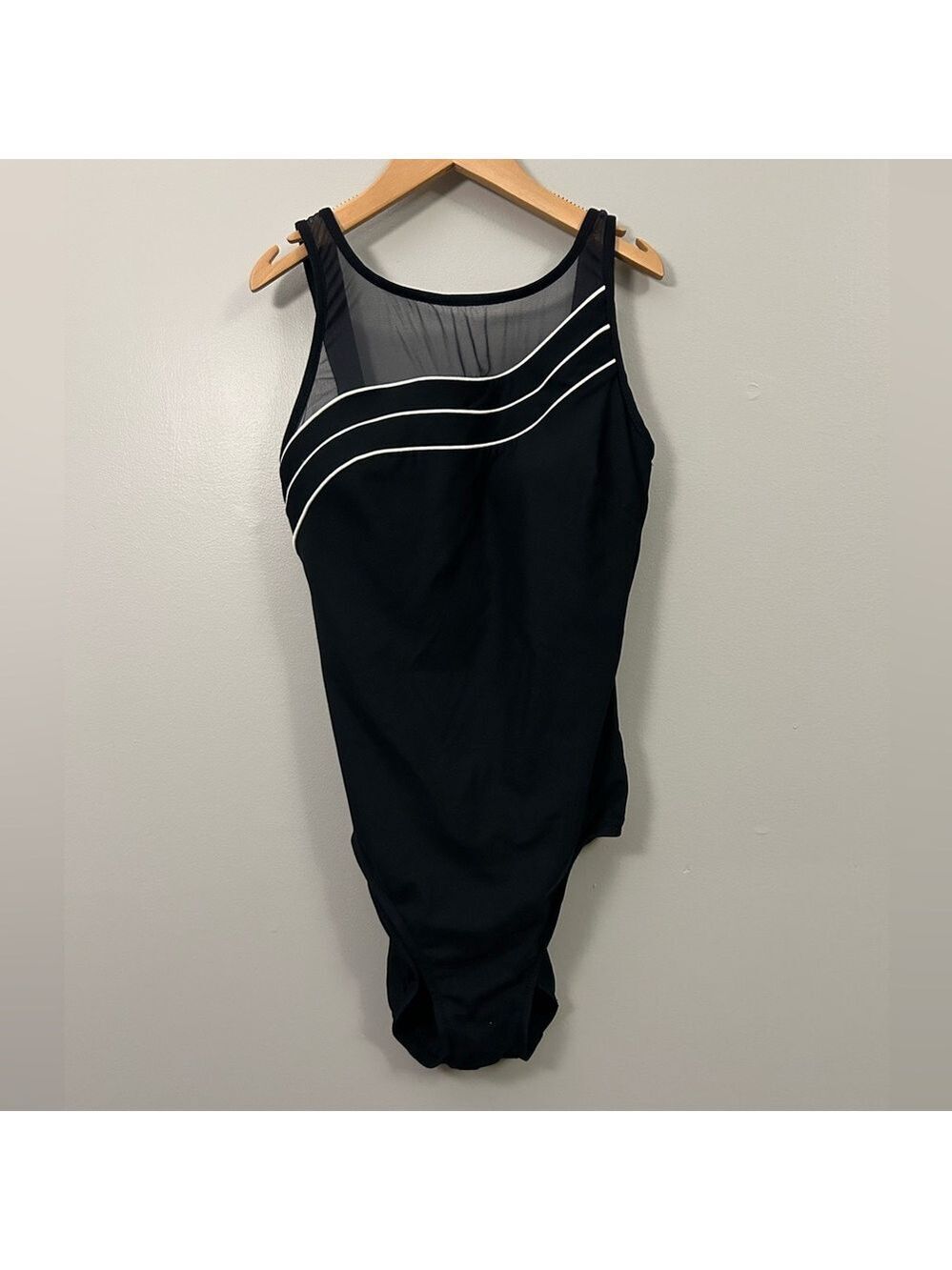 Longitude Vintage Black Swimsuit Size 8 Tall